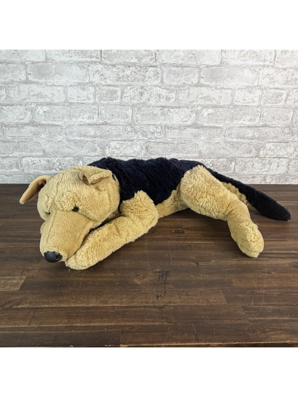 Vintage German Shepherd 27" Plush Realistic Stuffed Animal Dog Weighted No Tag
